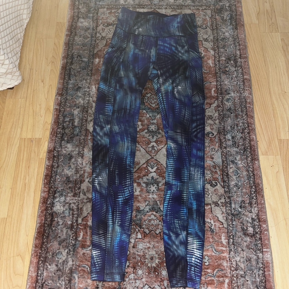 Like New Lululemon Invigorate High Rise Leggings Blue Teal Flux Shapeshifter 2
